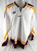 Minnesota Golden Gophers Blank Game Issued White Jersey Hockey B10 Patch 58 166