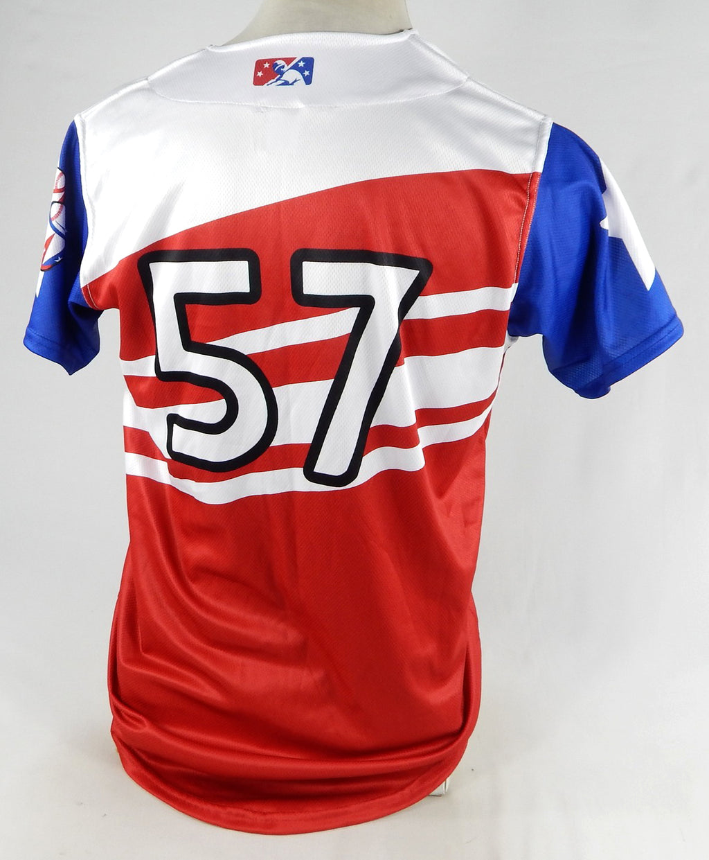 2022-23 Syracuse Mets #57 Game Issued Pos Used Red Jersey Copa Diversion 44 695 Pic2