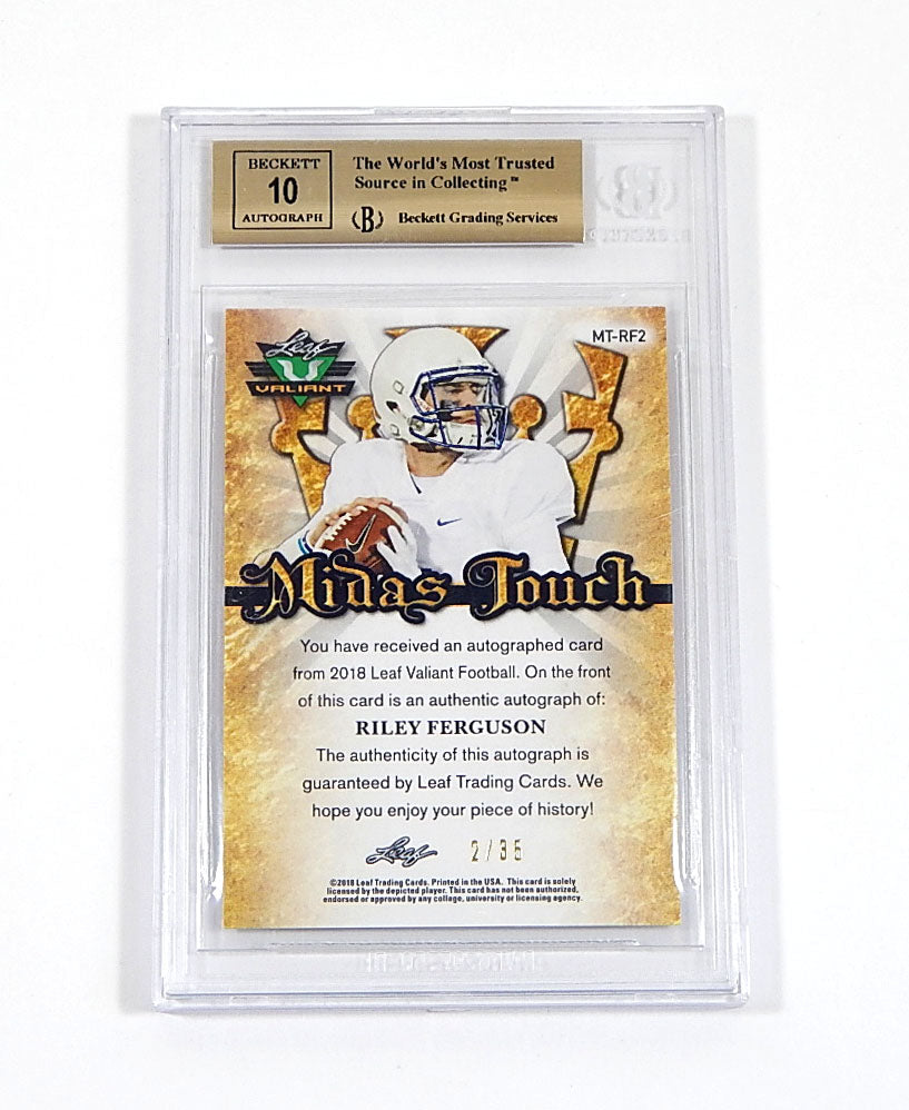 2018 Leaf Valiant Midas Touch Orange Riley Ferguson #MT-RF2 /35 BGS 9.5 Auto 10 Pic2