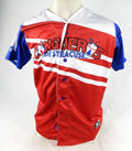 2022-23 Syracuse Mets #54 Game Issued Pos Used Red Jersey Copa Diversion 44 696