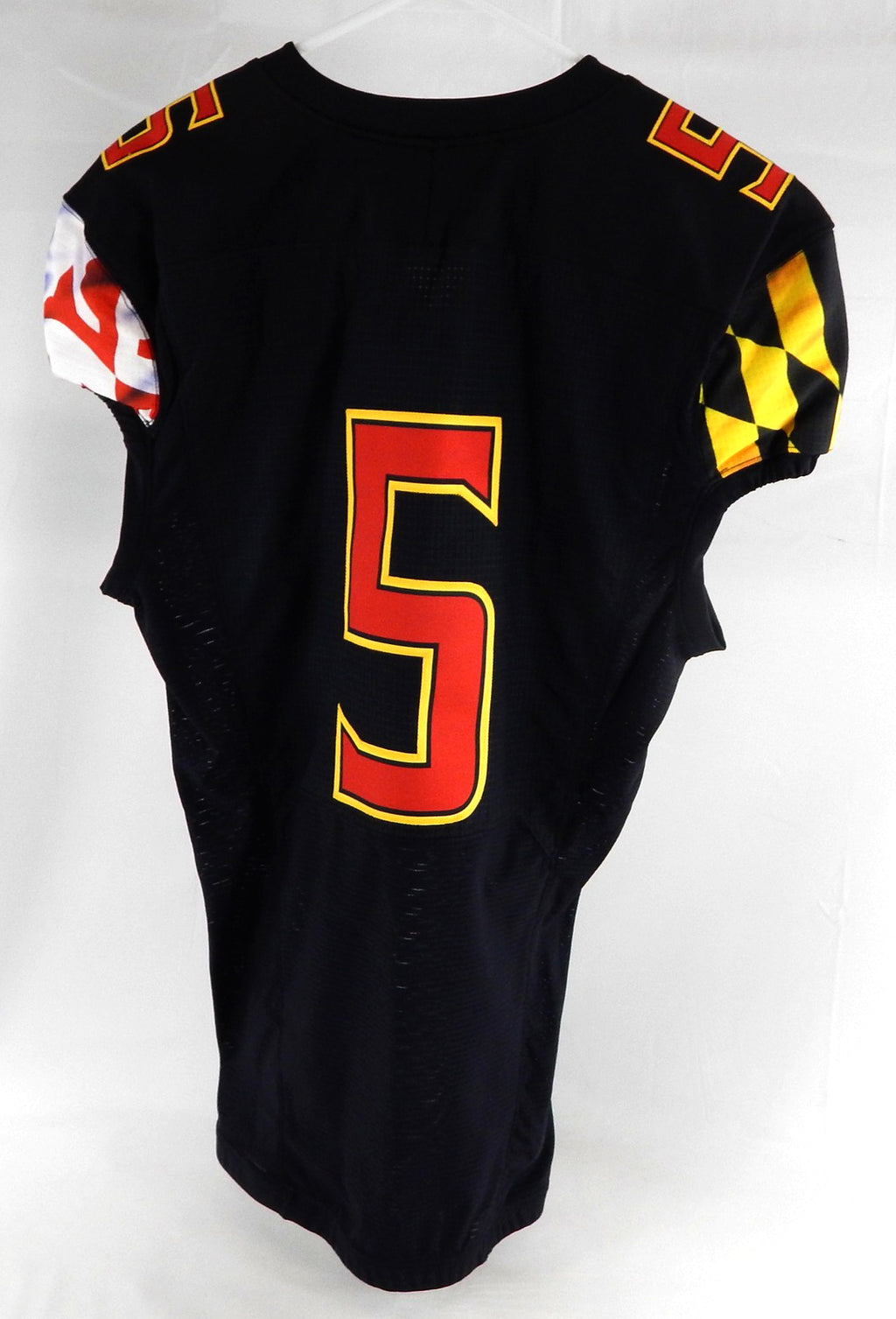 2021 Maryland Terrapins #5 Game Used Black Jersey Football NR R 44 625 Pic2