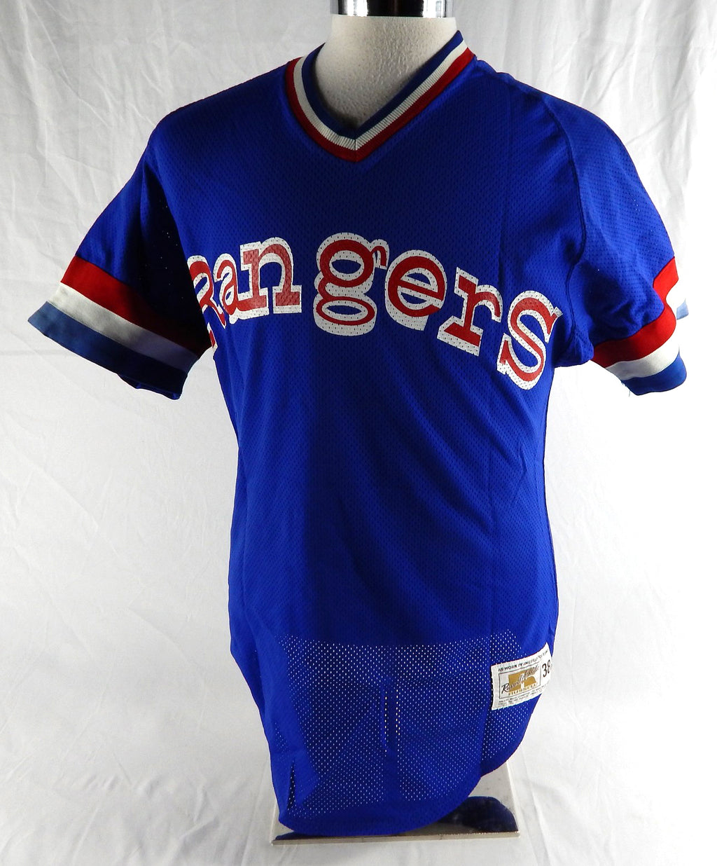 1990s Texas Rangers #5 Game Issued Blue Jersey Batting Practice ST 38 582