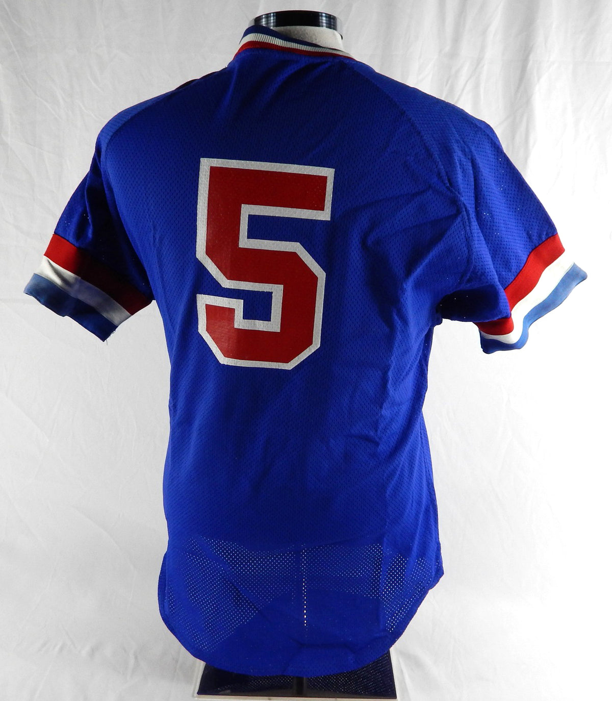 1990s Texas Rangers #5 Game Issued Blue Jersey Batting Practice ST 38 582 Pic2