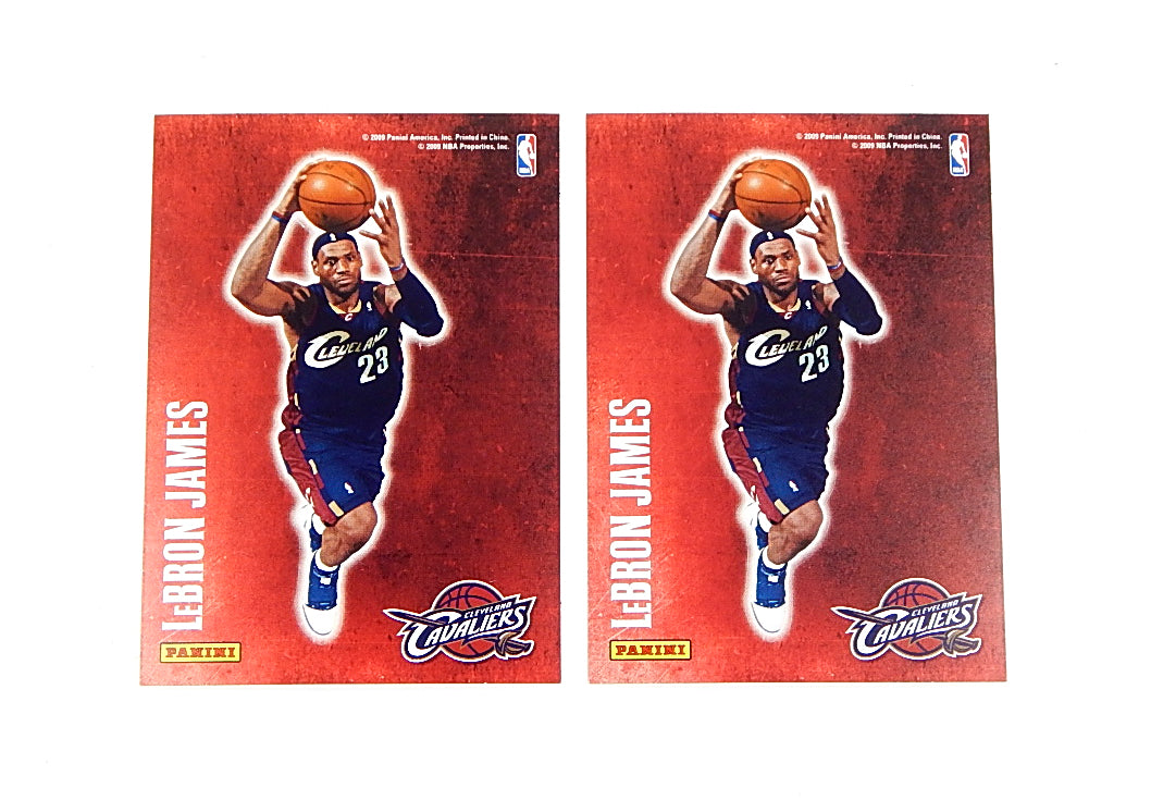 Lot of (2) 2009-10 Panini Stickers LeBron James Nm/Mt