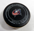 2017 Columbus Blue Jackets VS. Anaheim Ducks Game Used Black Puck 215