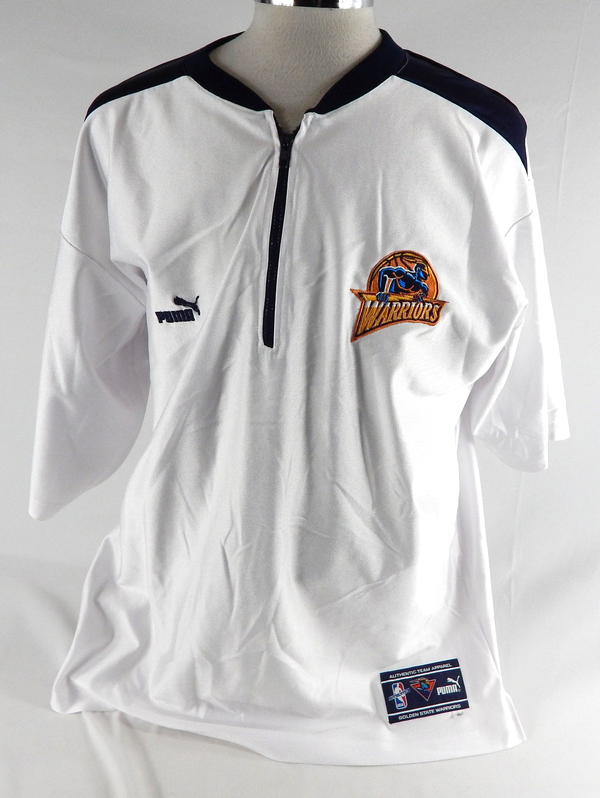 1999-00 Golden State Warriors #1 Game Used White Shooting Shirt XL 068