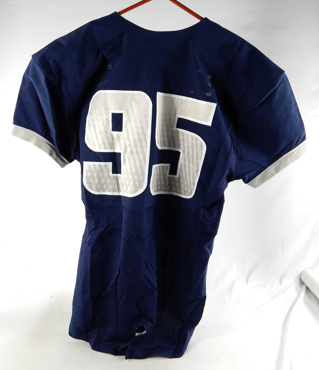 2012 Utah State Aggies #95 Game Used Navy Jersey Name Plate Removed XL 026 Pic2