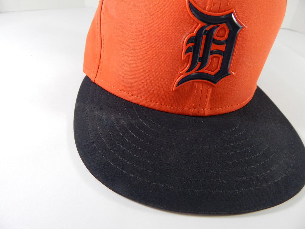 2017-18 Detroit Tigers #99 Game Issued Pos Used Orange Hat Batting Practice 7 0 Pic2