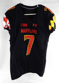 2020 Maryland Terrapins Smith #7 Game Used Black Jersey Football 44 630