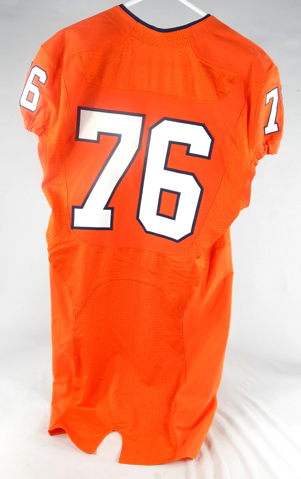 2015-16 Virginia Cavaliers #76 Game Issued Orange Jersey NP Rem 42 174