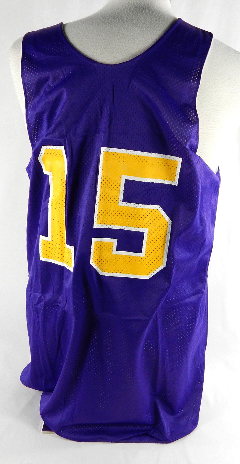 1990s Utah Jazz #15 Game Issued Purple Practice Jersey XL 418 Pic2