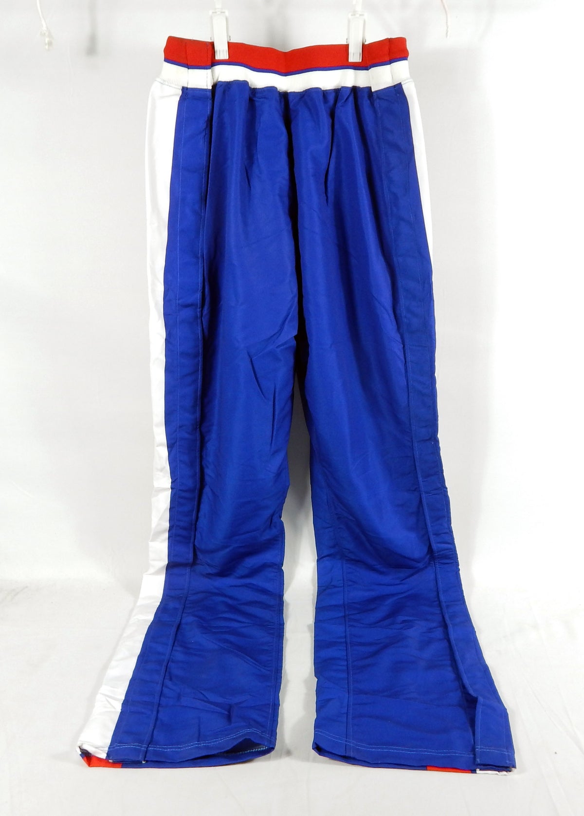 1992-93 Detroit Pistons Game Issued Blue Warm Up Pants 34 DP75096 Pic2