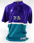 1990s Charlotte Hornets Game Issued Purple Shooting Shirt XL 311