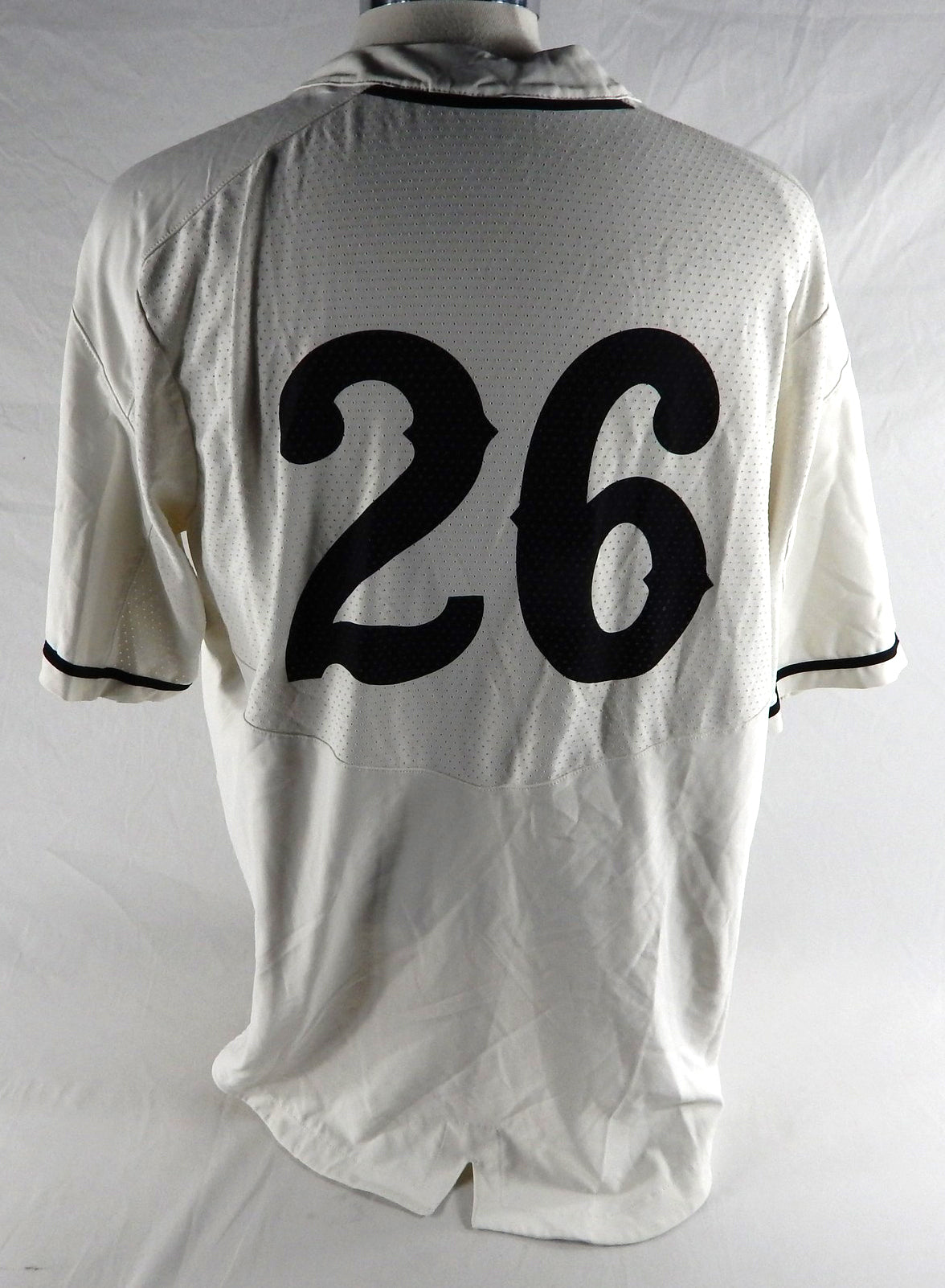 2019 Long Beach State Dirtbags #26 Game Used White Jersey Baseball XL 653 Pic2