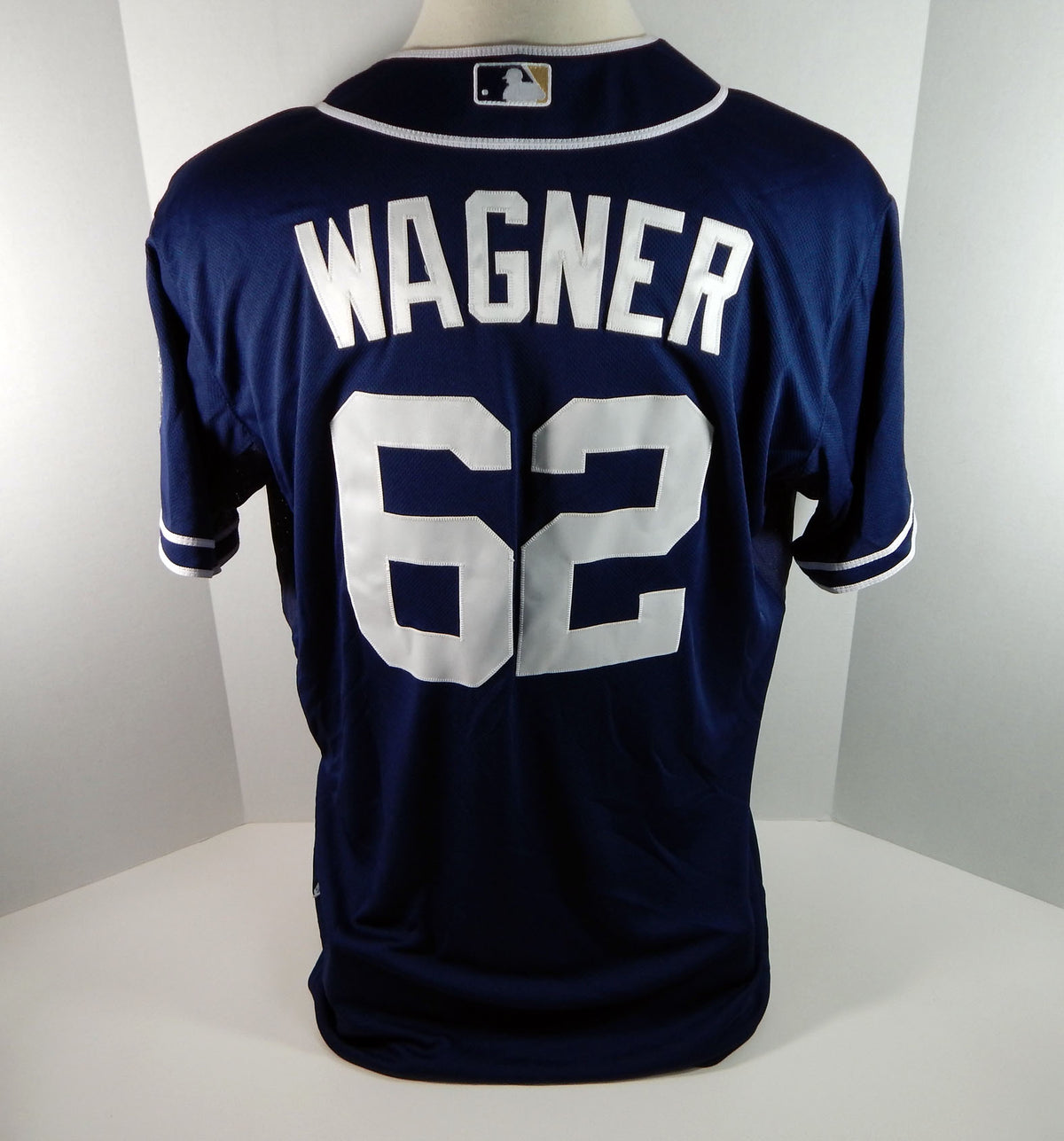 2012 San Diego Padres Wagner #62 Game Issued Navy Jersey 48 Patch