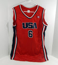 1990s Team USA Basketball #6 Game Issued Red Jersey 22 DP51413