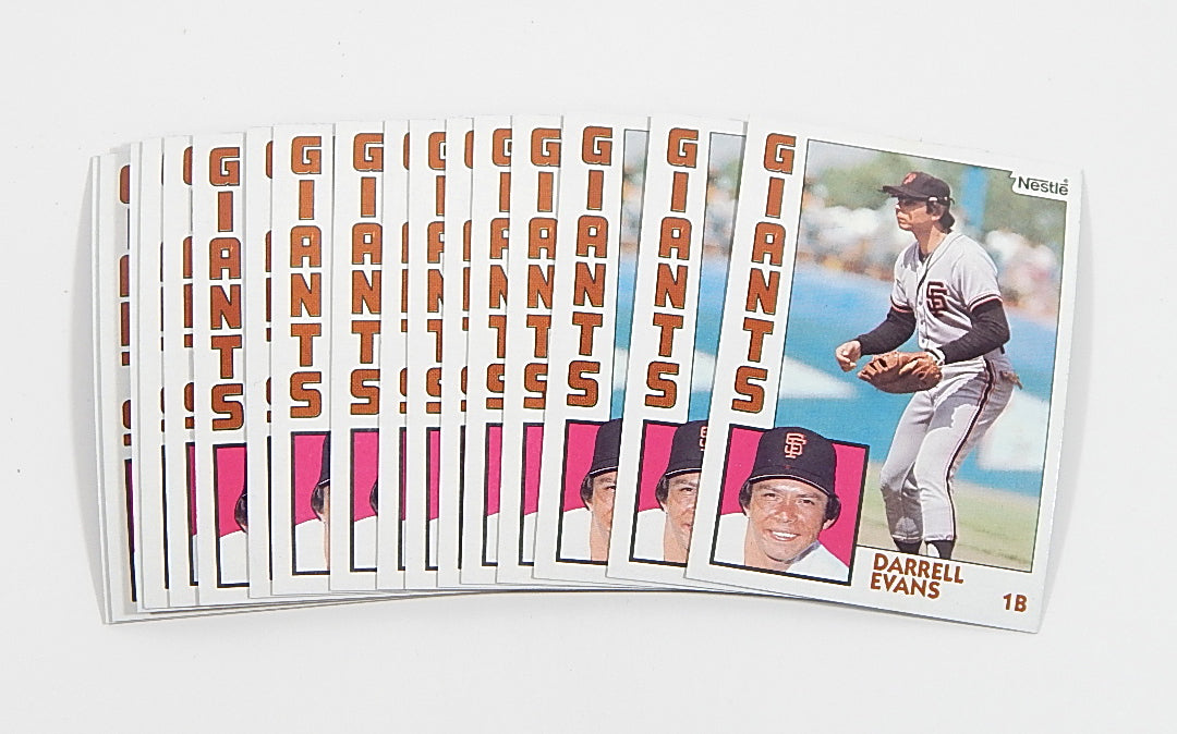 Lot of (17) 1984 Topps Nestle Darrell Evans #325