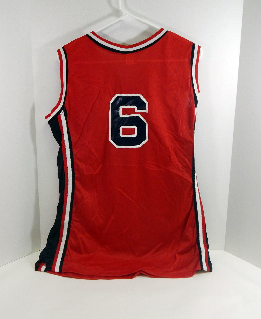 1990s Team USA Basketball #6 Game Issued Red Jersey 22 DP51413 Pic2