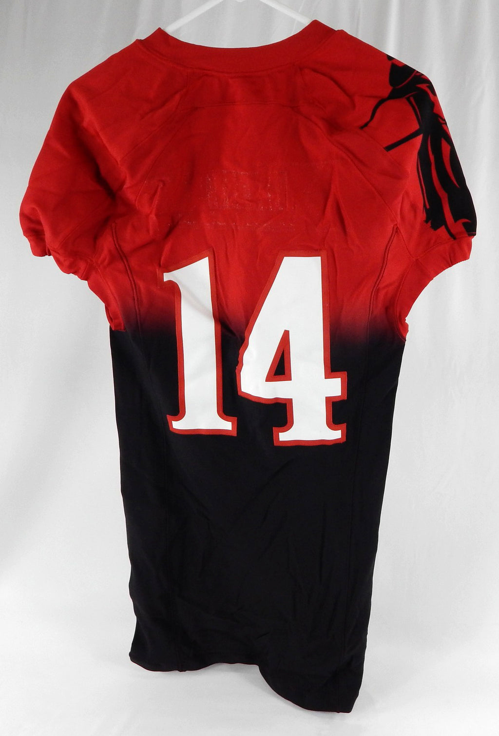 2014 Texas Tech Red Raiders #14 Game Issued Pos Used Red Jersey Football NP R 4 Pic2
