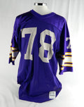 1970s Minnesota Vikings #78 Game Used Purple Jersey NP Removed Sand Knit 48 589