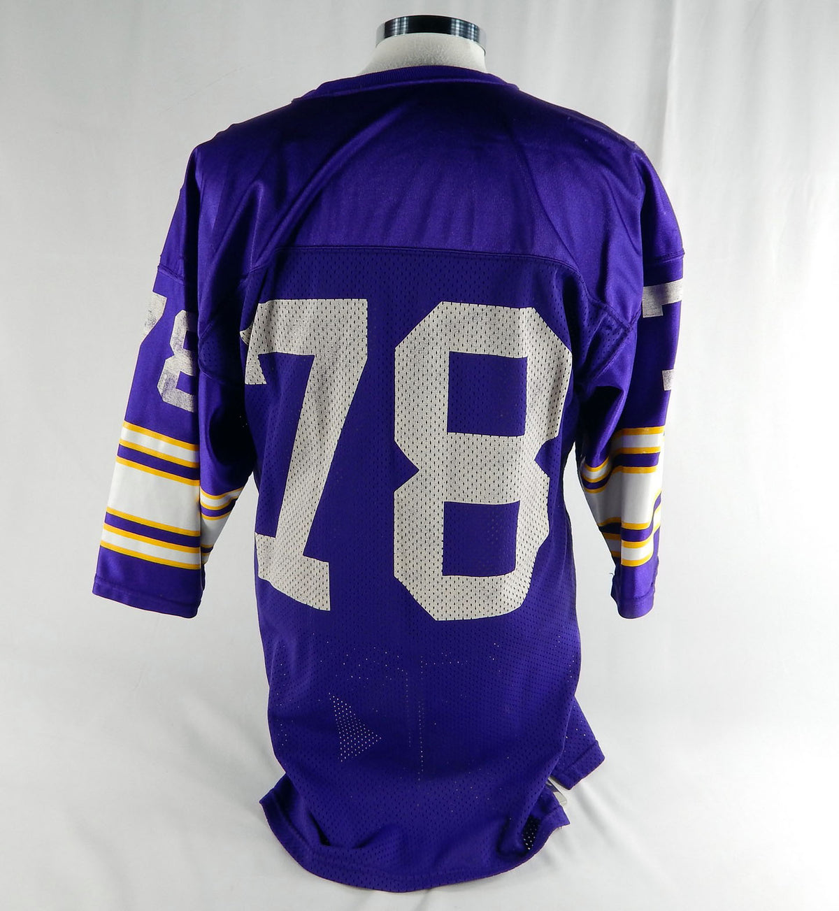1970s Minnesota Vikings #78 Game Used Purple Jersey NP Removed Sand Knit 48 589 Pic2