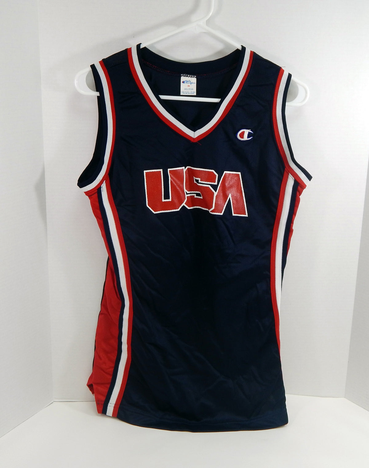 1990s Team USA Basketball Game Issued Navy Jersey 16 DP51414