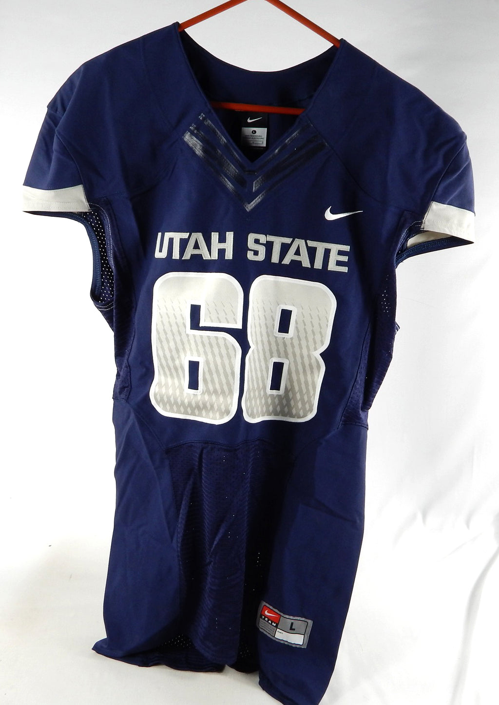 2015 Utah State Aggies #68 Game Issued Navy Jersey L 029