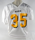 Marin Football #35 Game Used White Jersey XL DP69315