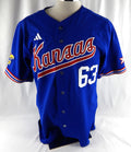 2023 Kansas Jayhawks #63 Game Used Blue Jersey Baseball USA 46 371