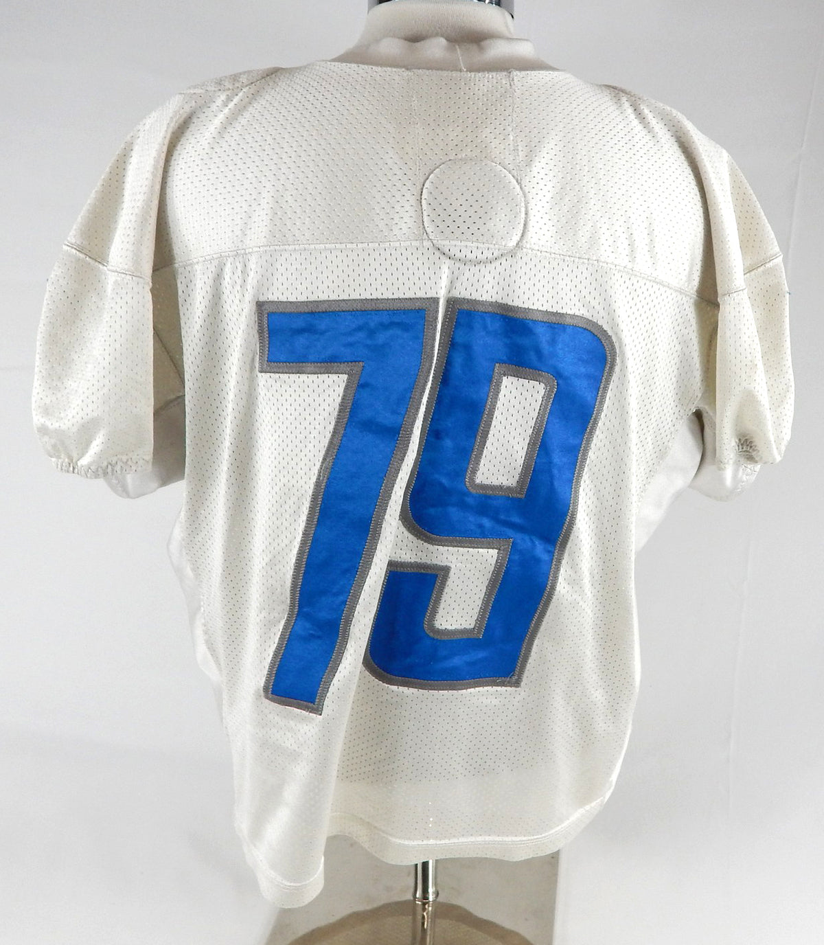 2017 Detroit Lions Alex Barrett #79 Game Used White Practice Jersey 52 344 Pic2
