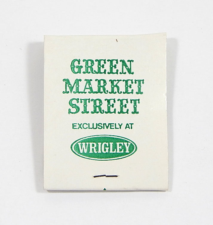 Green Market Street At Wrigley Chicago Vintage Matchbook