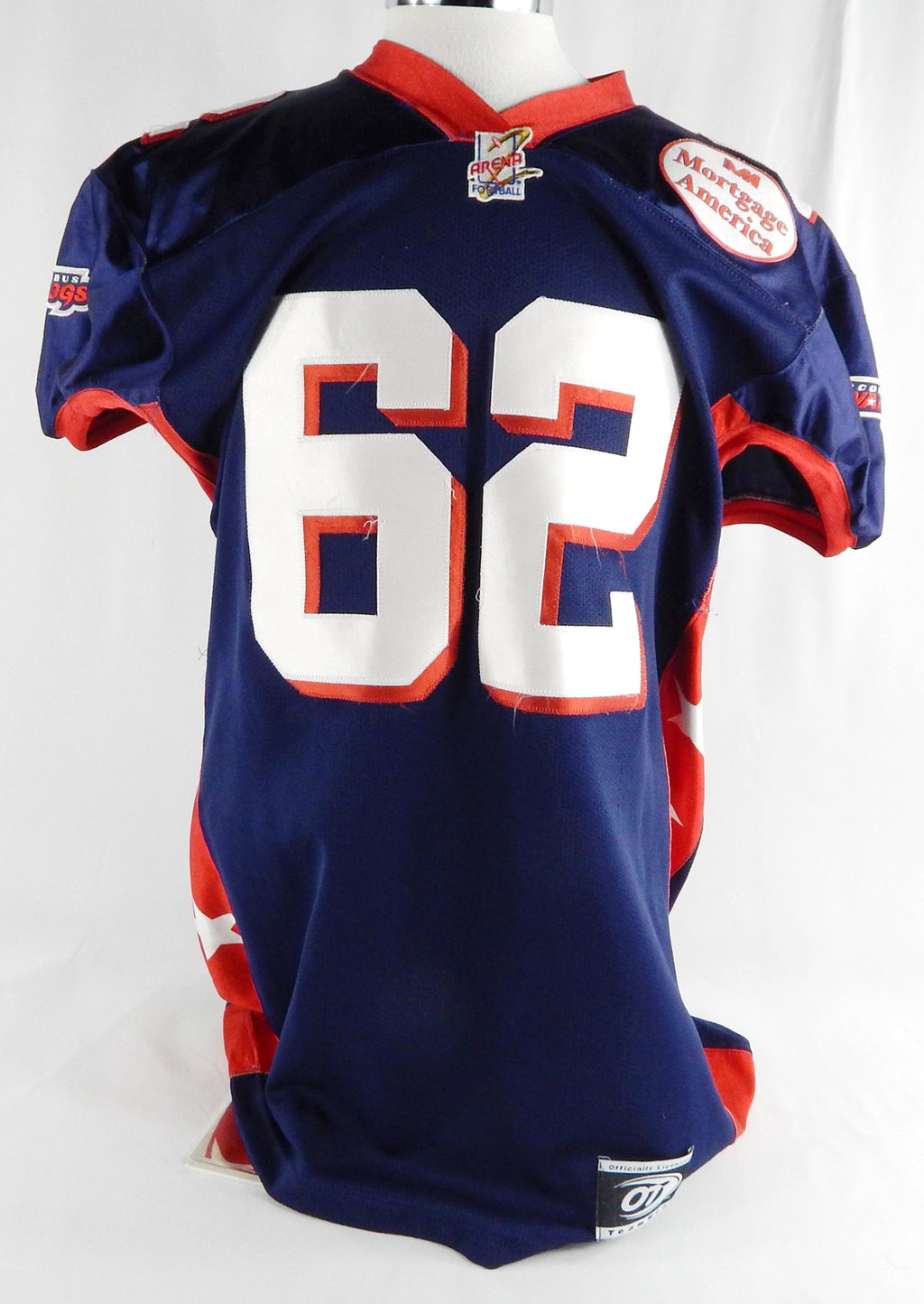 2001-04 Columbus Wardogs Tenner #62 Game Used Signed Blue Jersey XXL 271
