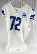 2023 Detroit Lions Halapoulivaati Vaitai #72 Game Issued White Jersey 90 P 48 3