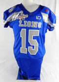 2016-18 Columbus Lions Mason Espinosa #15 Game Used Blue Jersey NAL Championship