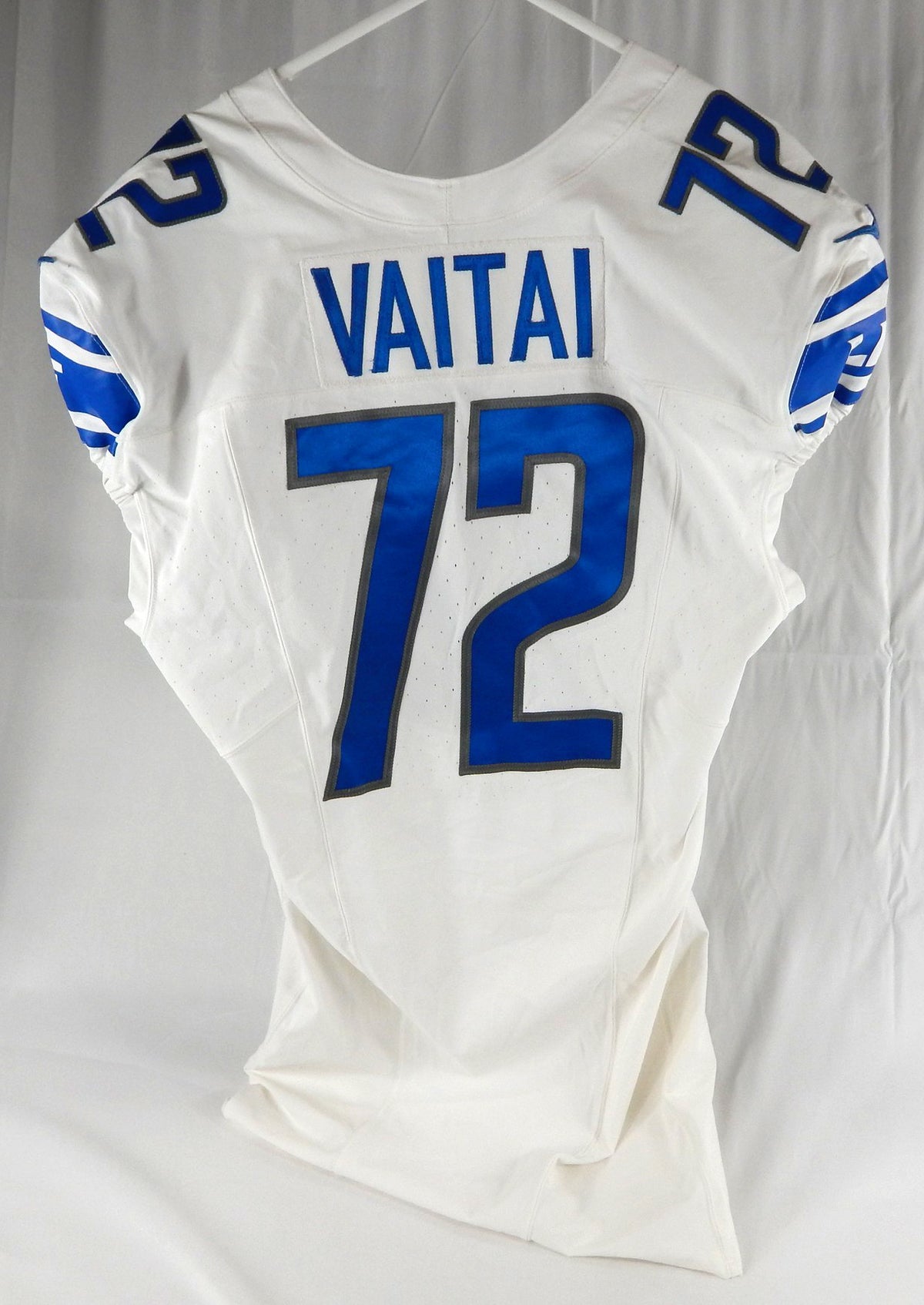 2023 Detroit Lions Halapoulivaati Vaitai #72 Game Issued White Jersey 90 P 48 3 Pic2