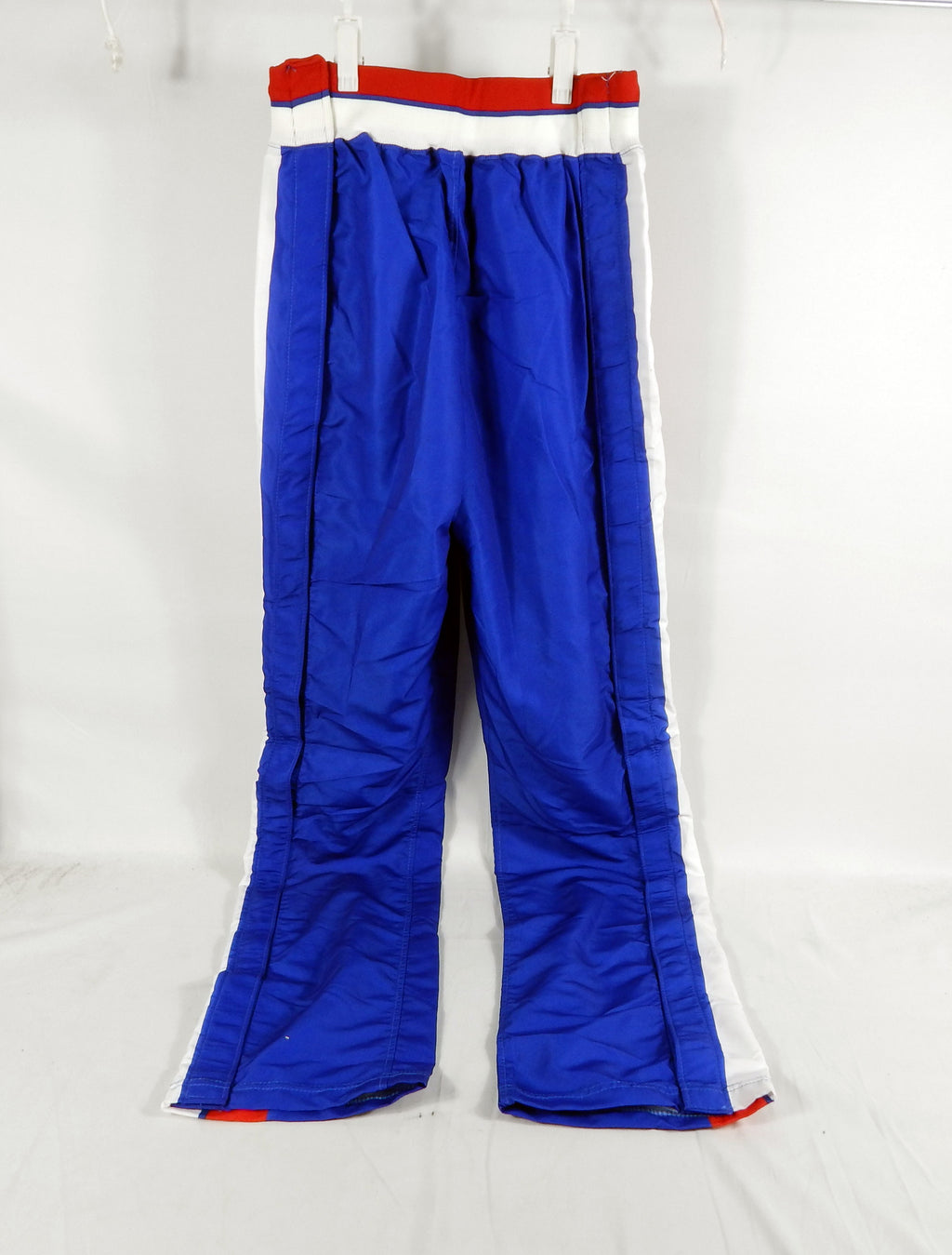 1991-92 Detroit Pistons Game Issued Blue Warm Up Pants 34 105 Pic2