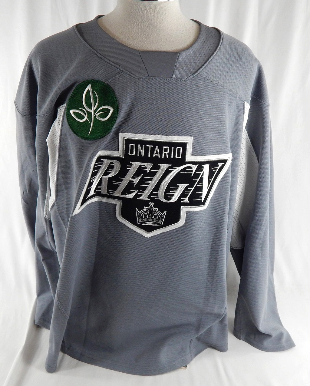 2025-26 Ontario Reign Game Used Grey Practice Jersey 58 145