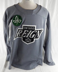 2025-26 Ontario Reign Game Used Grey Practice Jersey 58 145