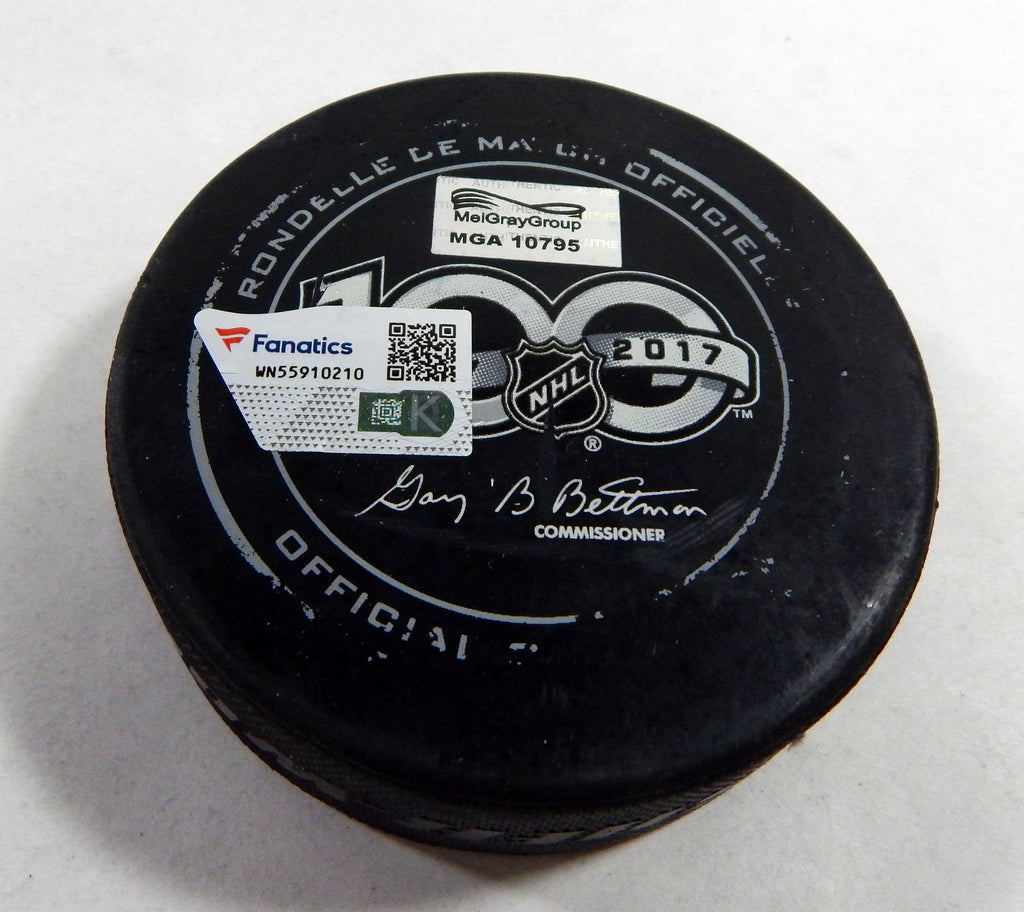 2017 Nashville Predators Vs. Vegas Golden Knights Game Used Black Puck DP61235 Pic2