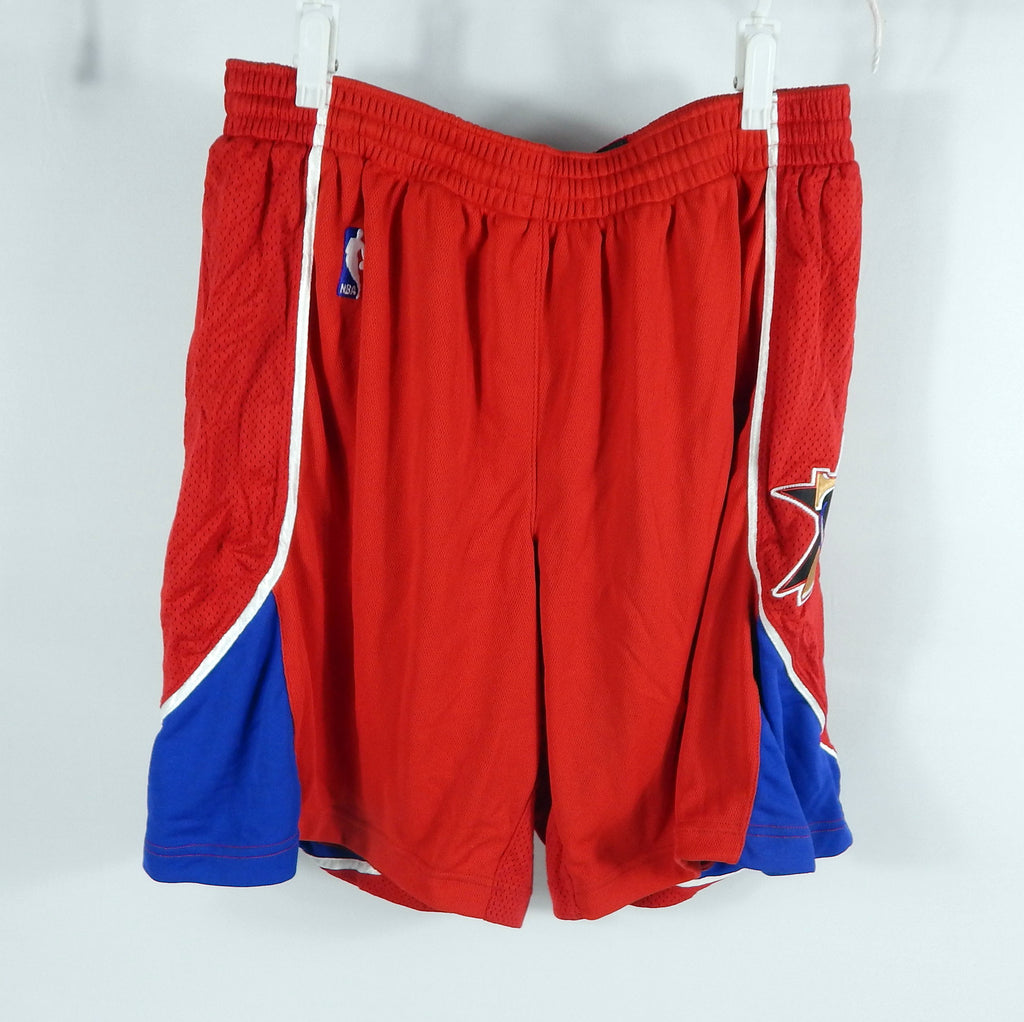 2000s Philadelphia 76ers Game Issued Red Shorts 42 109