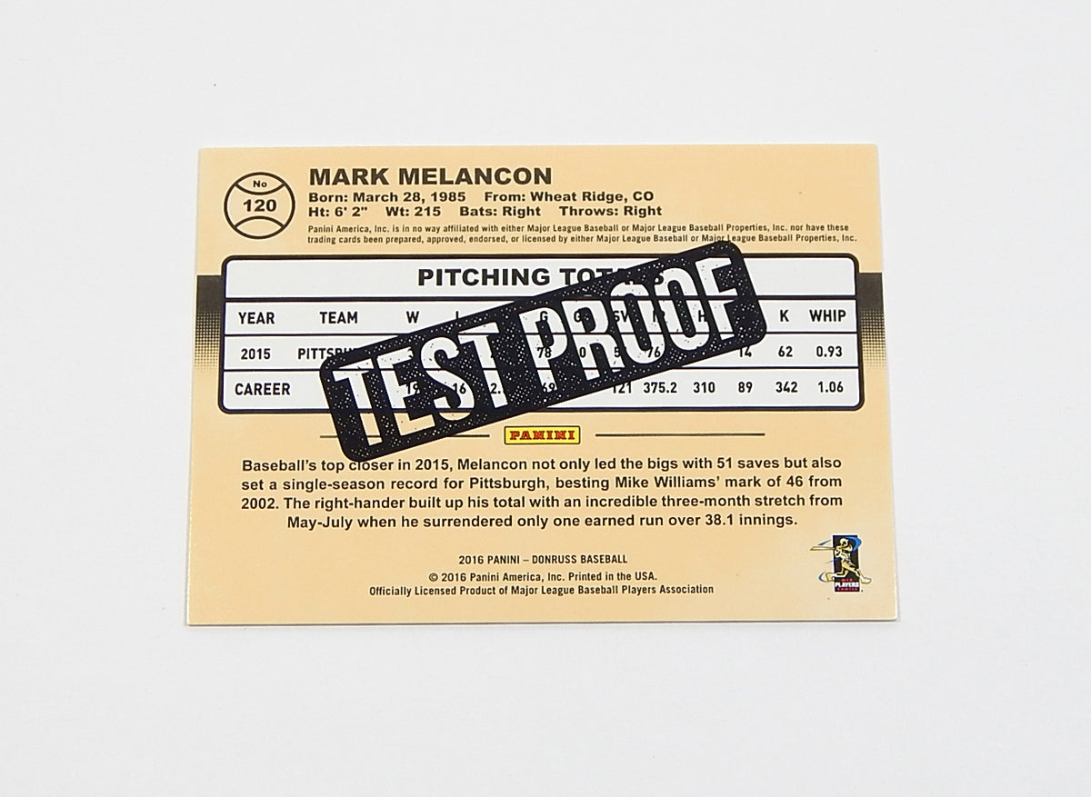 2016 Donruss Test Proof Magenta Mark Melancon #120 #'d 10/10 Pic2