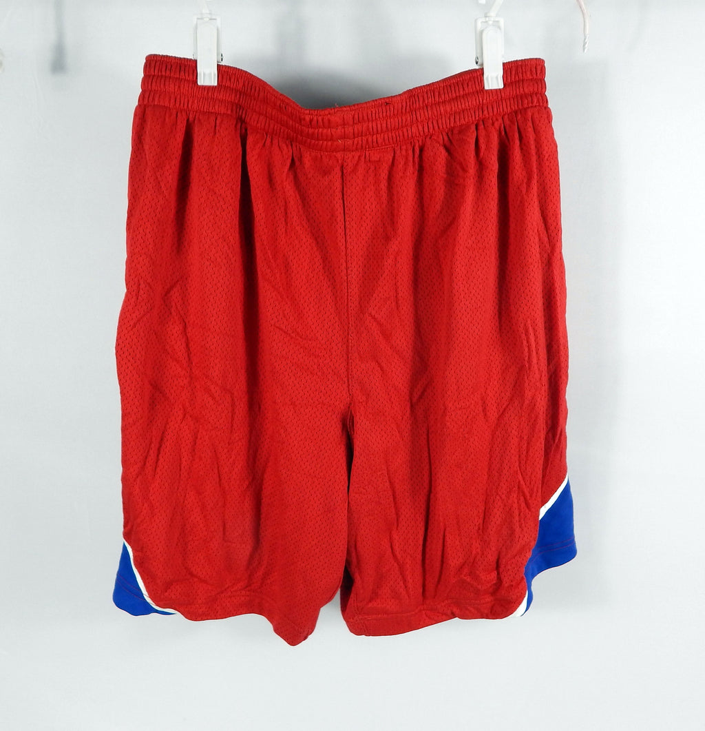 2000s Philadelphia 76ers Game Issued Red Shorts 42 109 Pic2