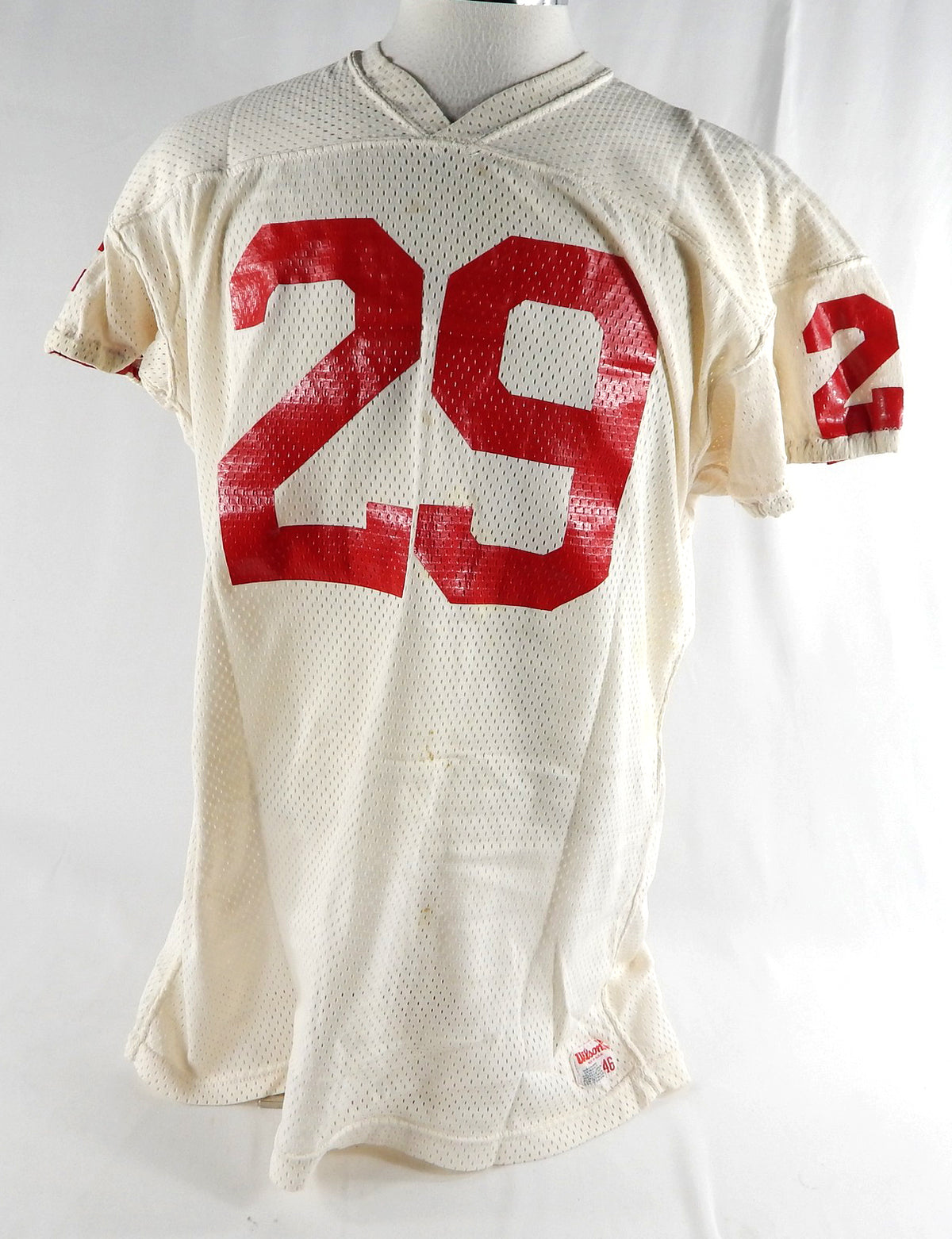 1980s San Francisco 49ers #29 Game Used White Jersey NP R 46 432