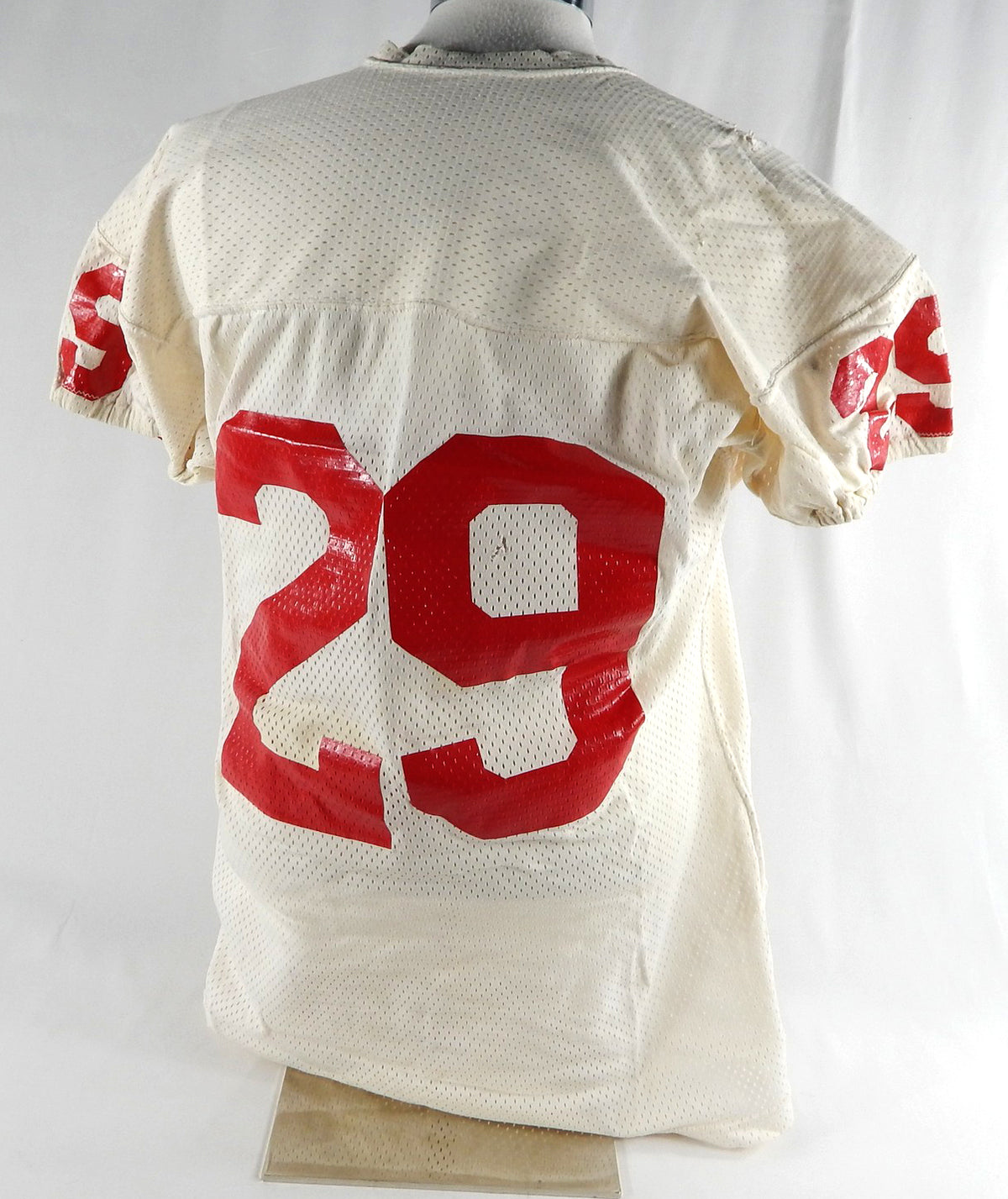 1980s San Francisco 49ers #29 Game Used White Jersey NP R 46 432 Pic2