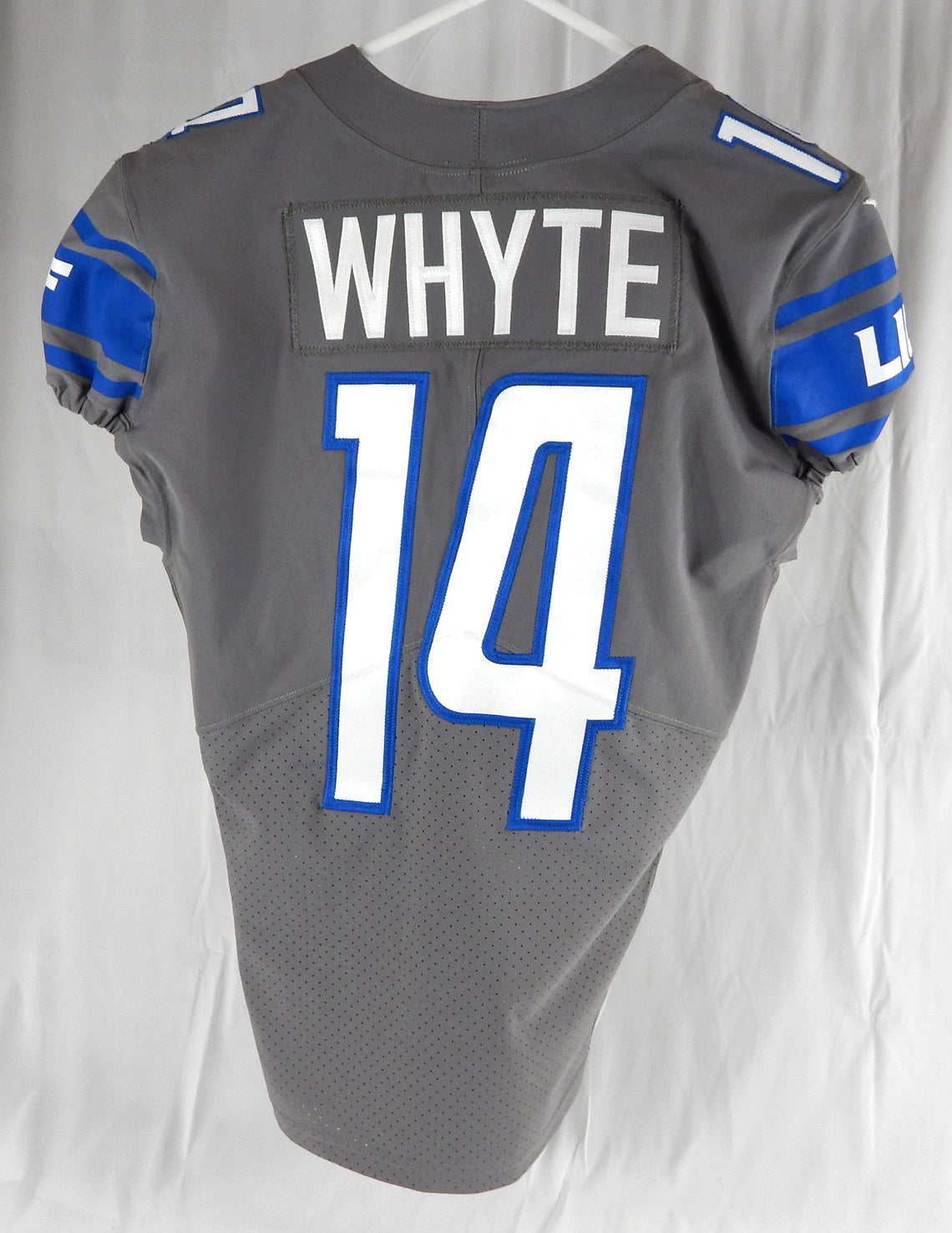 2020 Detroit Lions Kerrith Whyte #14 Game Issued Grey Jersey Color Rush 38 367 Pic2