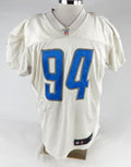 2017 Detroit Lions Ezekiel Ansah #94 Game Used White Practice Jersey 50 350