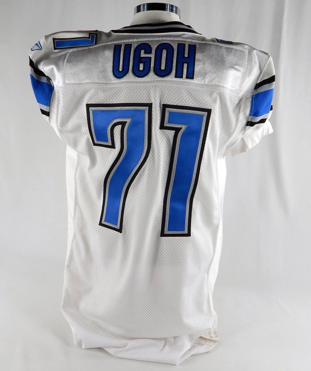 2011 Detroit Lions Tony Ugoh #41 Game Issued White Jersey 48 598 Pic2