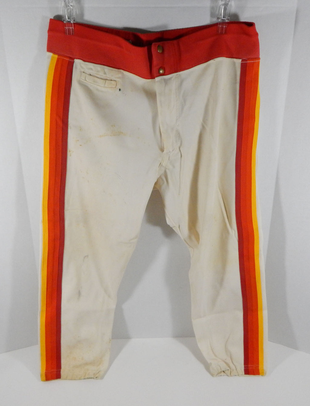 Houston Astros Fred Gladding #48 Game Used White Orange Pants Rainbow