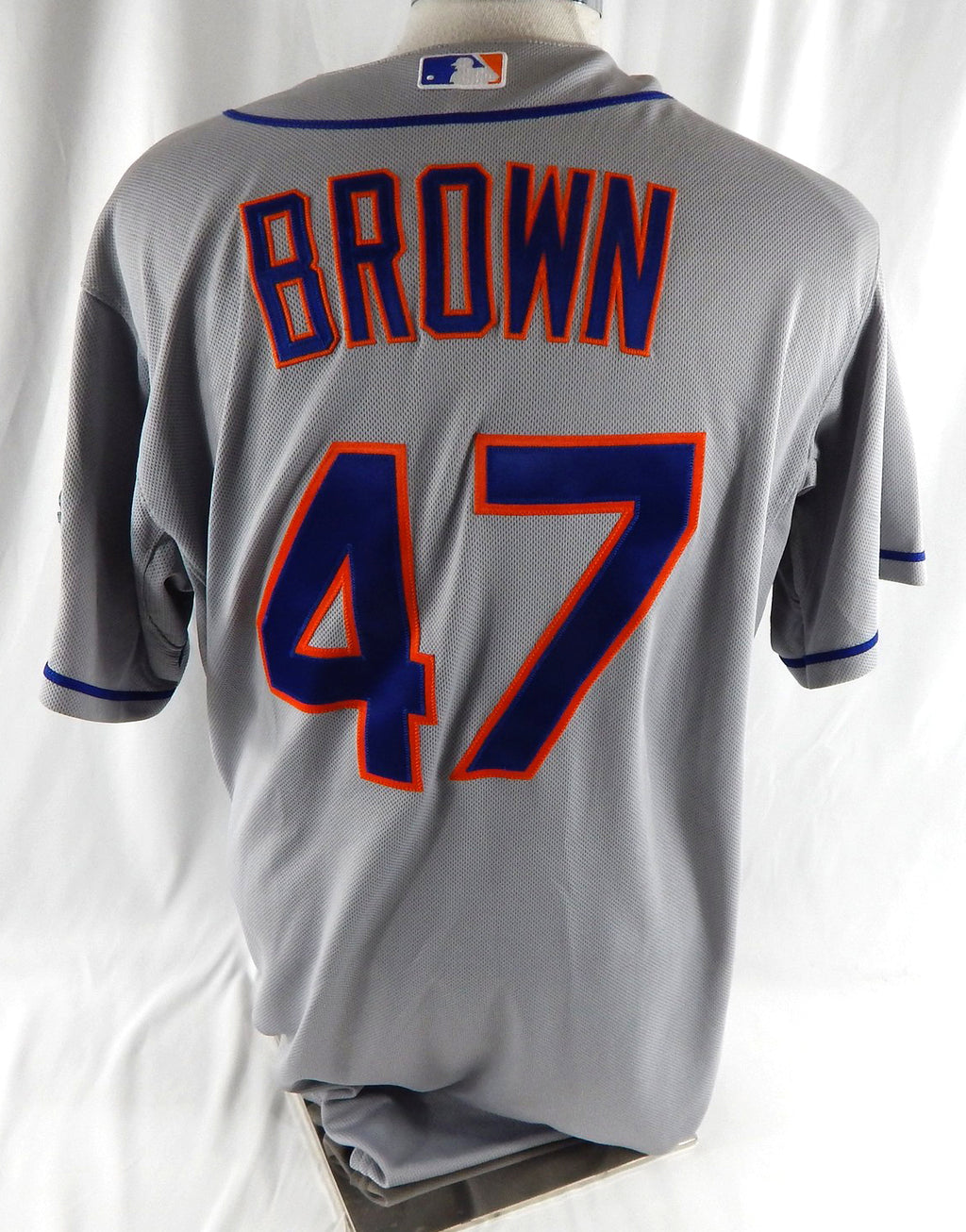 2013 New York Mets Andrew Brown #47 Game Used Grey Jersey All Star Game Patch 9 Pic2