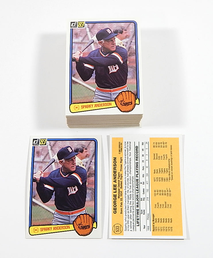 Lot of (80) 1983 Donruss Sparky Anderson #533